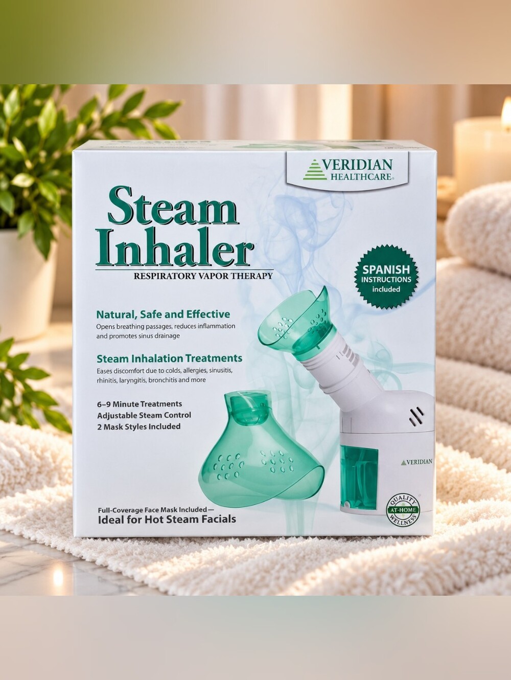 Veridian Steam Inhaler Respiratory Vapor Therapy And Facial Treatments